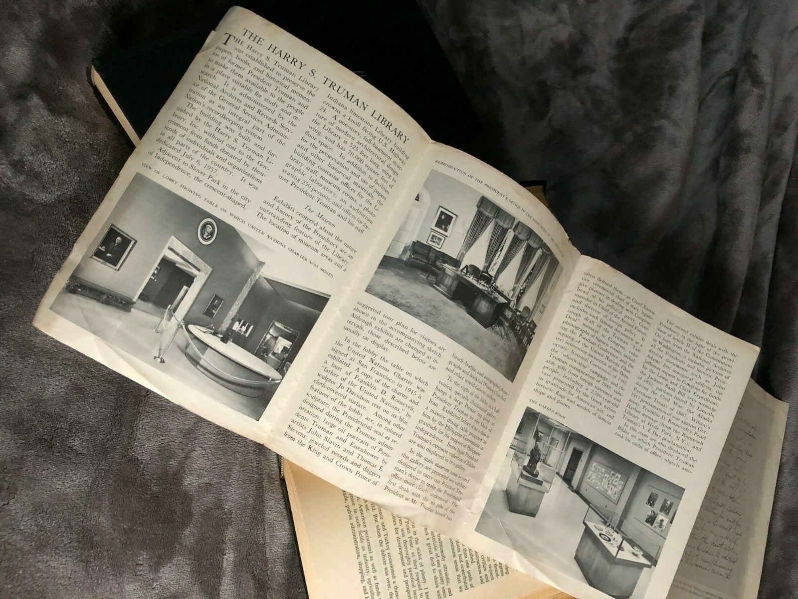 Harry Truman Signature on Truman Library Brochure