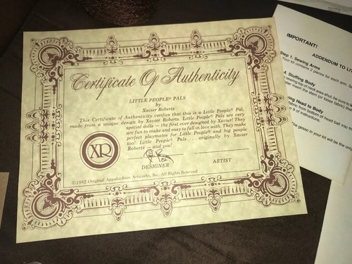 Xavier Roberts' Soft Sculpture Cabbage Patch Doll Kit Little People Pal NOS Box