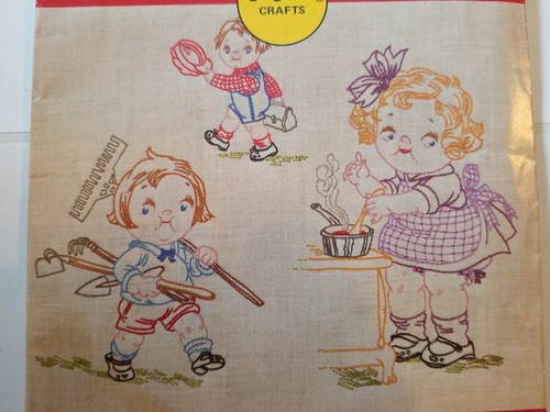 Sewing Transfer Pattern Vtg 4103 Campbell Soup Kids Vogart Embroidery Painting