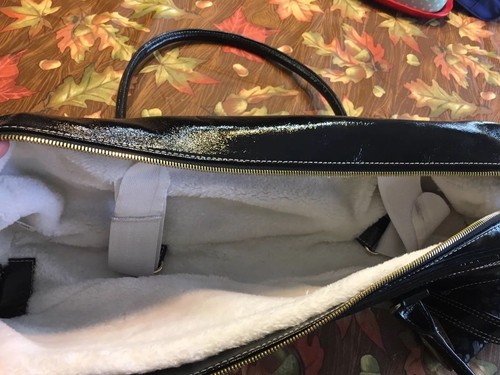 Fluter Scooter Black Patent leather bag