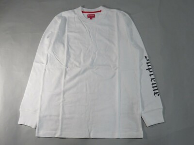 old supreme L/S shirt【紙タグ】made in USA Supreme Old
