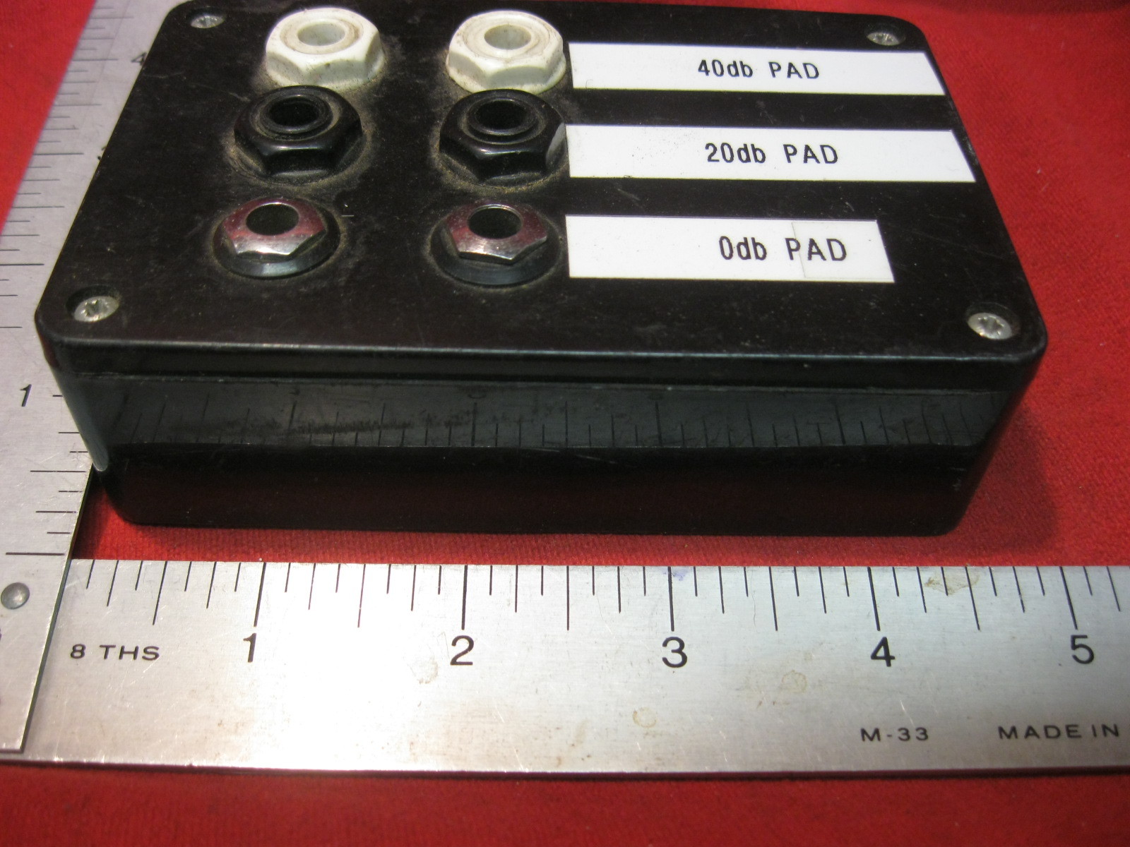 Audio interface/pad box XLR Male to 1/4