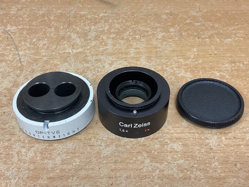 Carl Zeiss 1.6x Microscope Attachment Lens with OP-TV6 Counterweight Germany