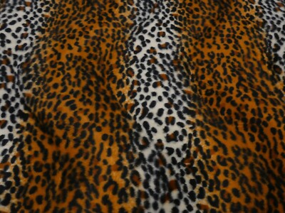 ANIMAL PRINT FAUX FUR VELVET VELBOA FABRIC Tiger Leopard Giraffe Zebra