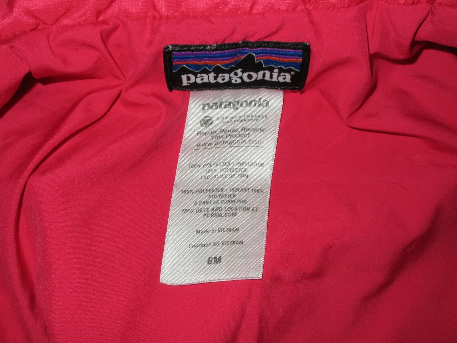 Girls Patagonia nano puff  jacket 6 months