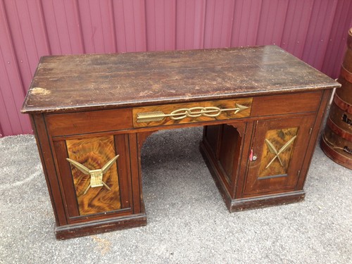 Unusual Antique Odd Fellows Desk LOOF Fraternal Lodge Stoyestown PA