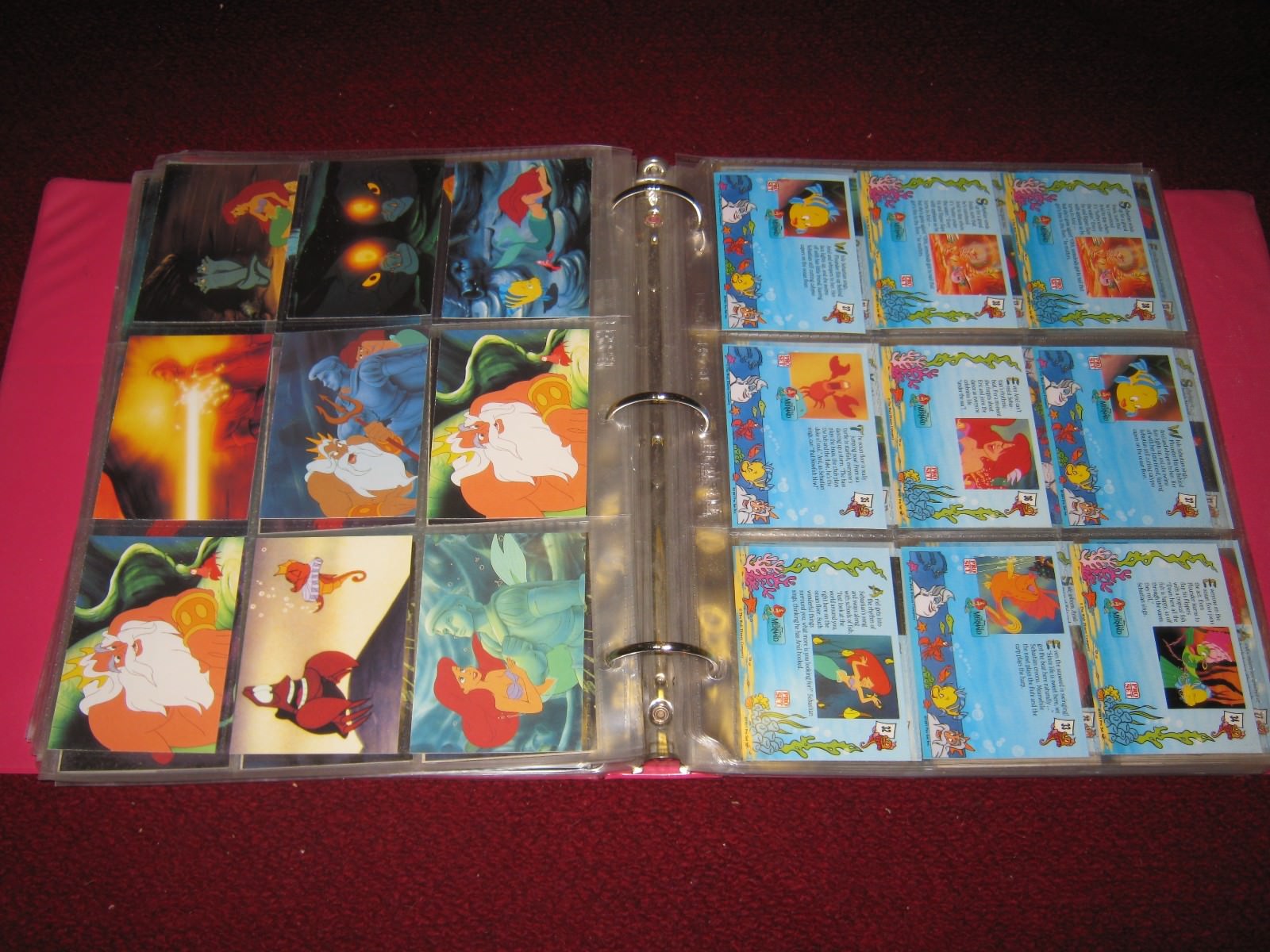Little Mermaid Collector Cards Lot of 100+ Pro Set 1991 and Others with Binder