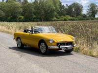 MGB roadster 3.9L V8, 5 speed manual, alloys, new soft top and a hard top.
