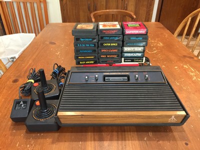 Atari 2600 System Console Bundle Controllers Cables Games Composite S-video Mod