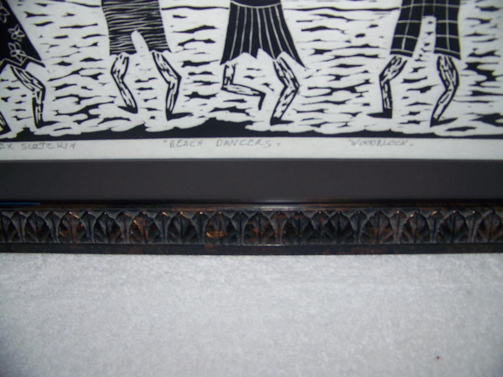 Alex Slotzkin-Artist, Hawaii, woodblock print titled 