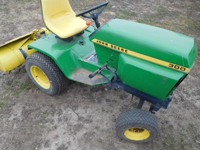 VERY Nice John Deere 300 Garden Tractor w/ Tiller