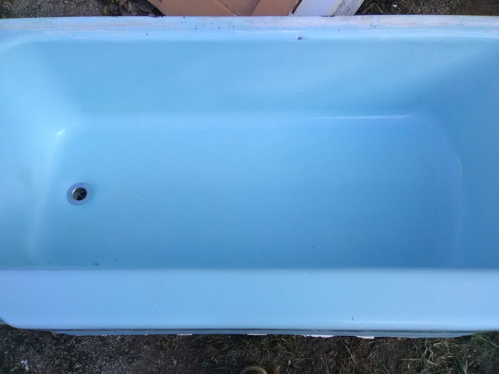 Mid Century Matching Cast Iron  Blue Tub & Ceramic Rheem September 11, 1963 Sink