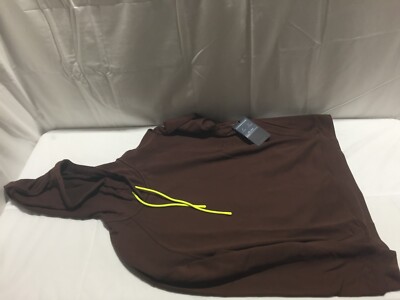 P680 FABLETICS Lightweight Go To Hoodie Sweatshirt Brown Mens Size Large