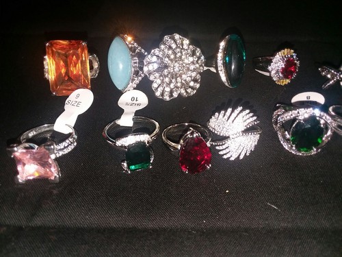 Lot Of 18 Ladies Cocktail Rings~NEW~Various Sizes & Styles  FREE SHIPPING