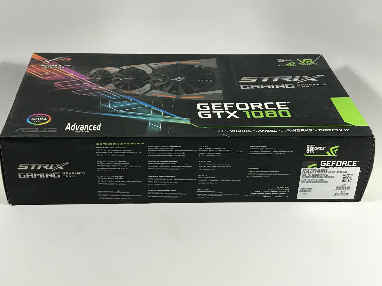 ASUS GeForce GTX 1080 8GB ROG STRIX Graphics Card (STRIX-GTX1080-A8G-GAMING)