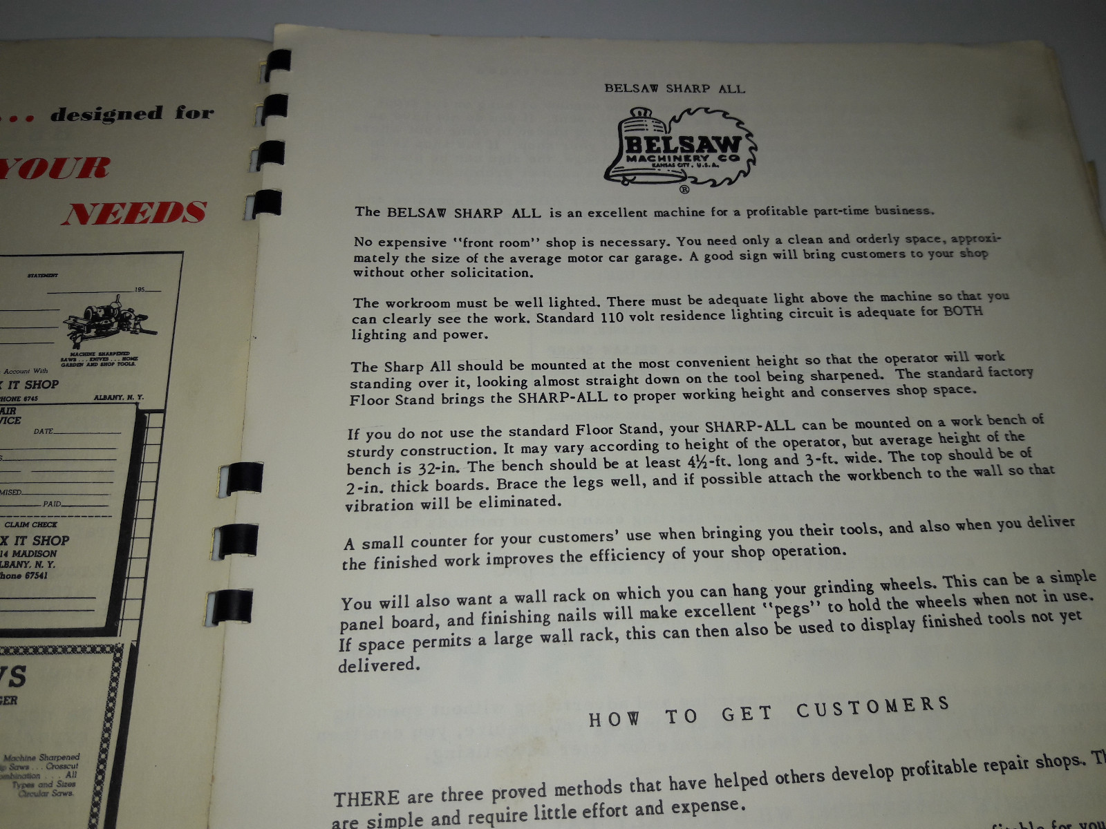 Belsaw Instructions Owner's Operator's Manual  and Repair Parts List R739