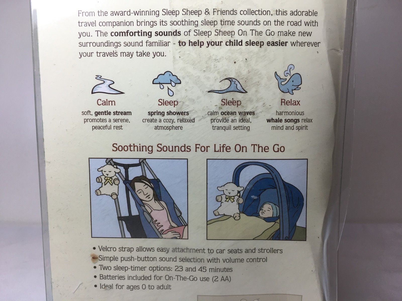 SLEEP SHEEP ON THE GO Cloud B with 4 Nature Sounds NEW IN BOX