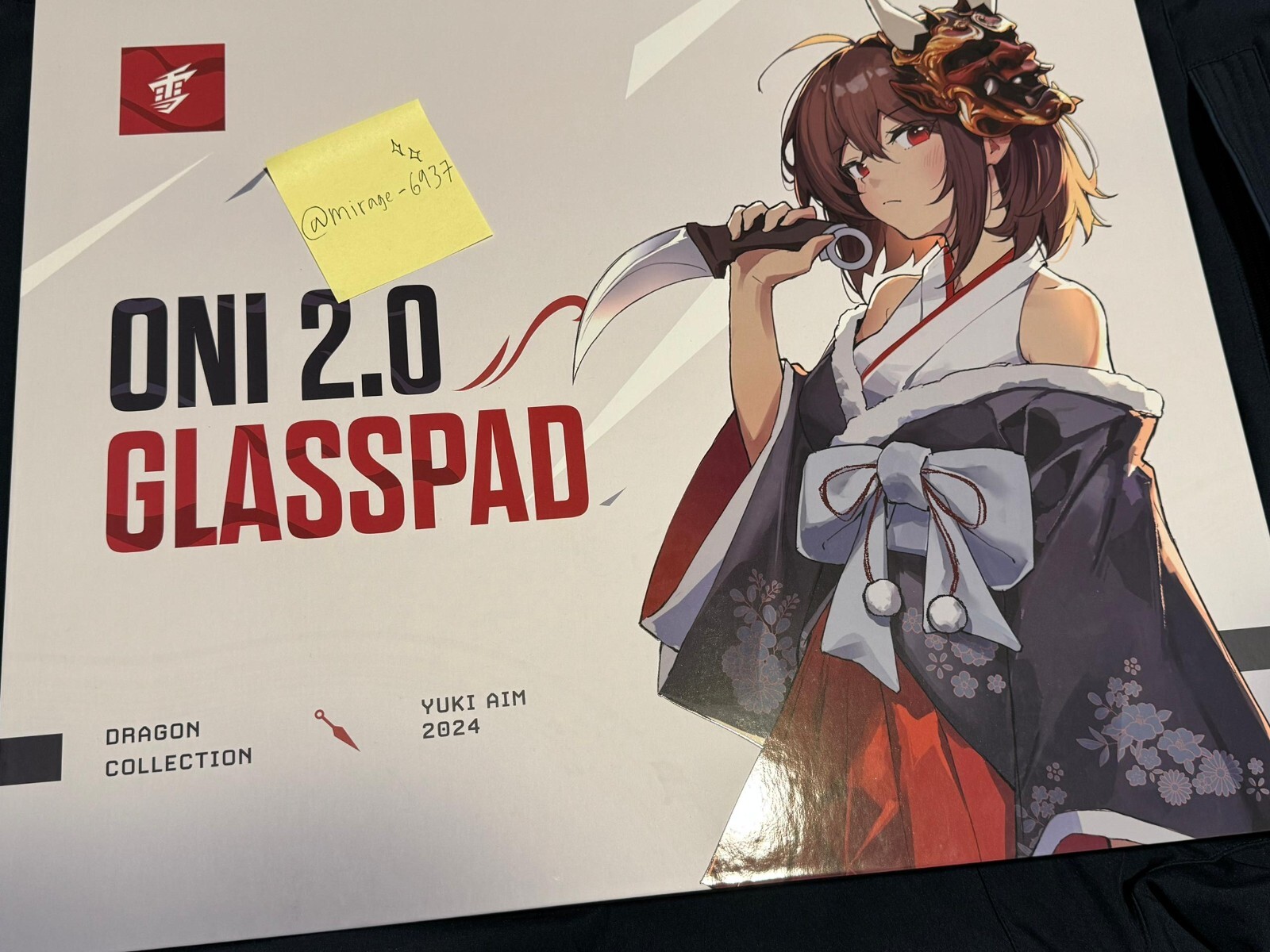 Yuki Aim Oni 2.0 Glass Mousepad 2024 Limited - NEW / BOX