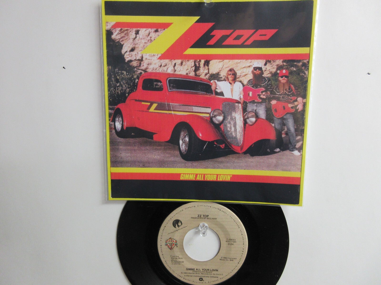 💥' ZZ TOP ' HIT 45 + PICTURE [GIMME ALL YOUR LOVIN