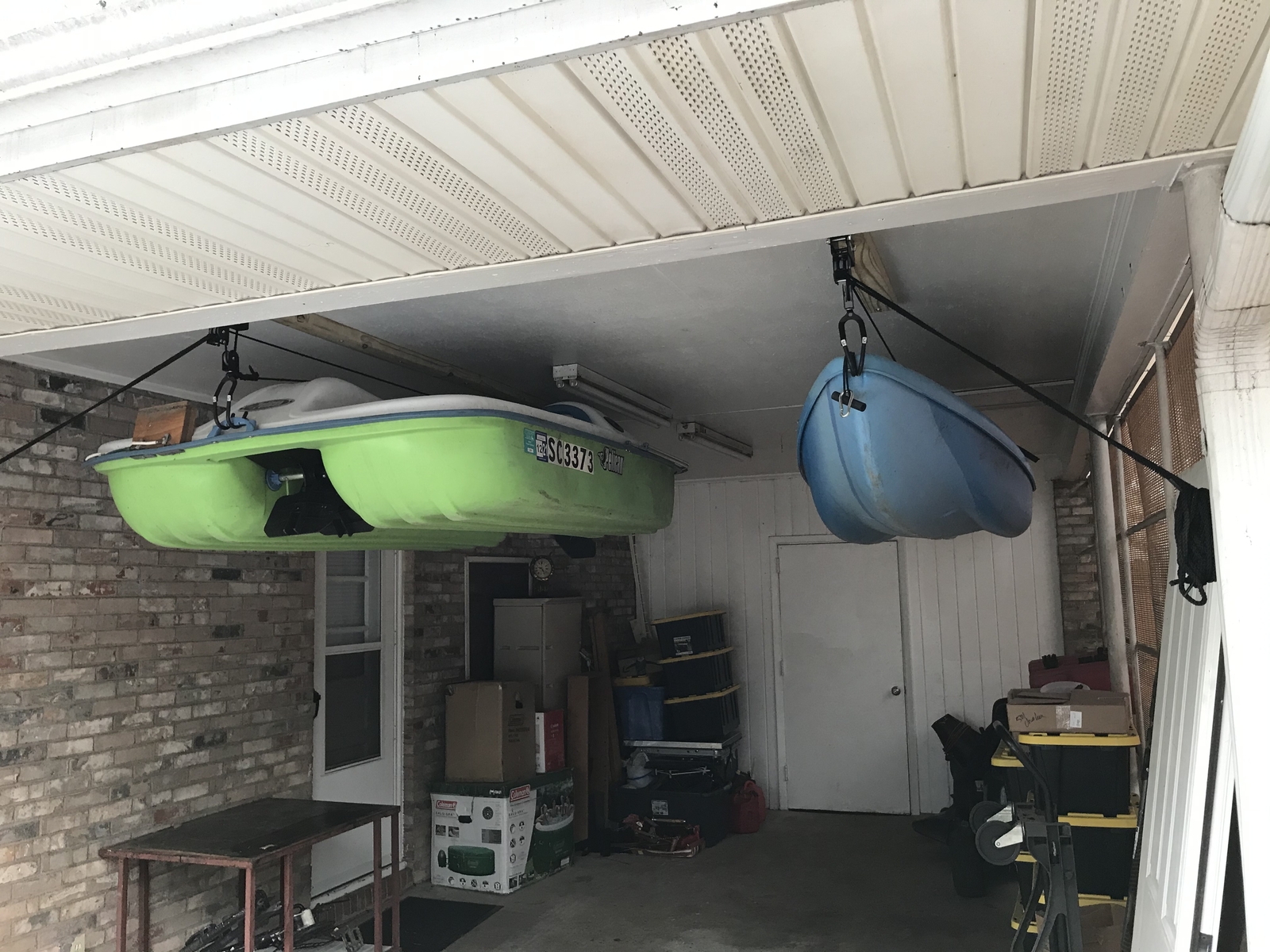 Kayak Hoist Lift Garage Storage Canoe Hoists 125 lb Capacity Two 2