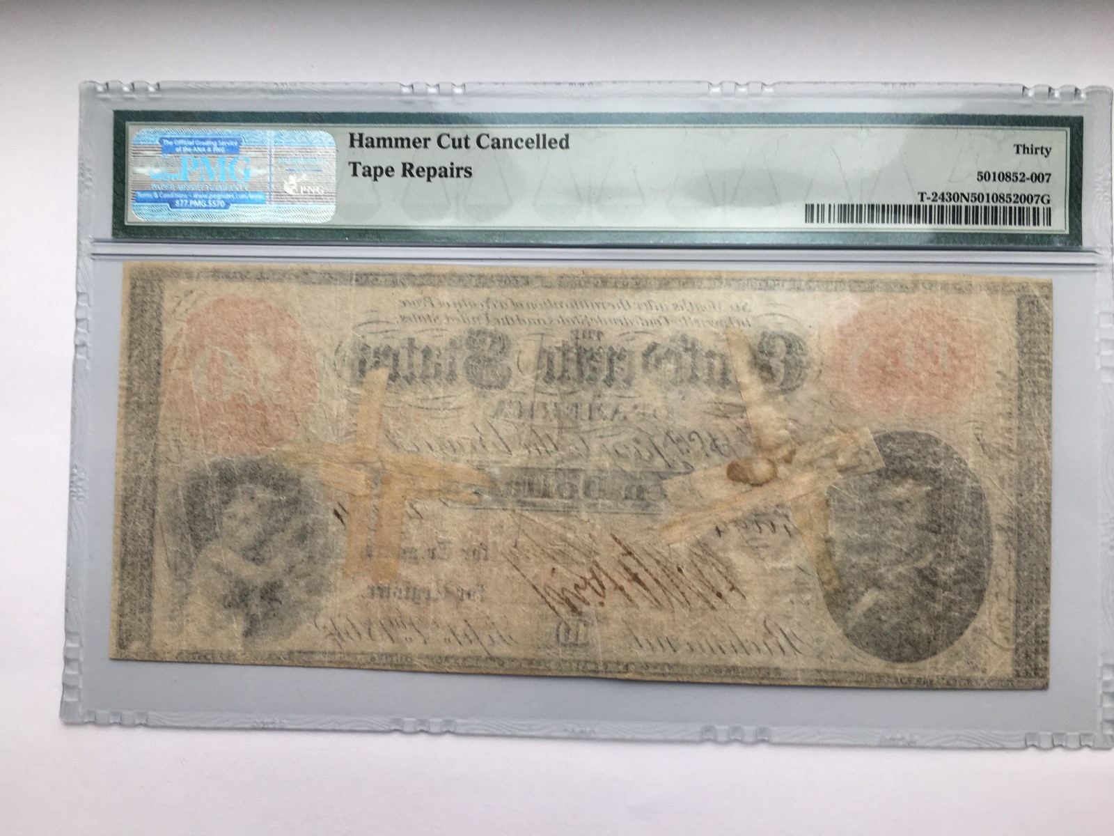 CSA 1861 $10 Type T-24 PF-10 CR-167 