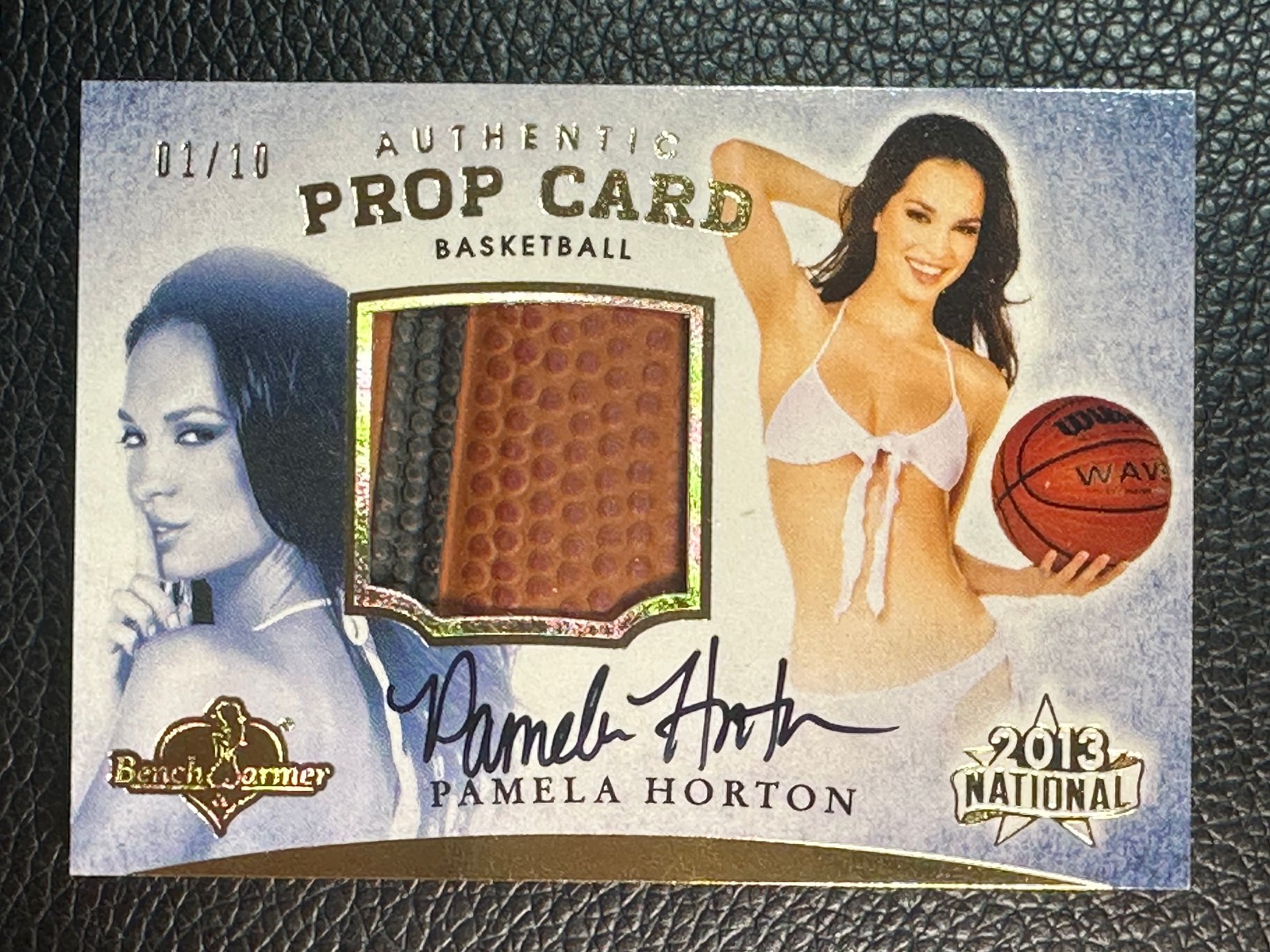 2013 Bench Warmer The National Prop Card Gold Pamela Horton 1/10 Auto Ball