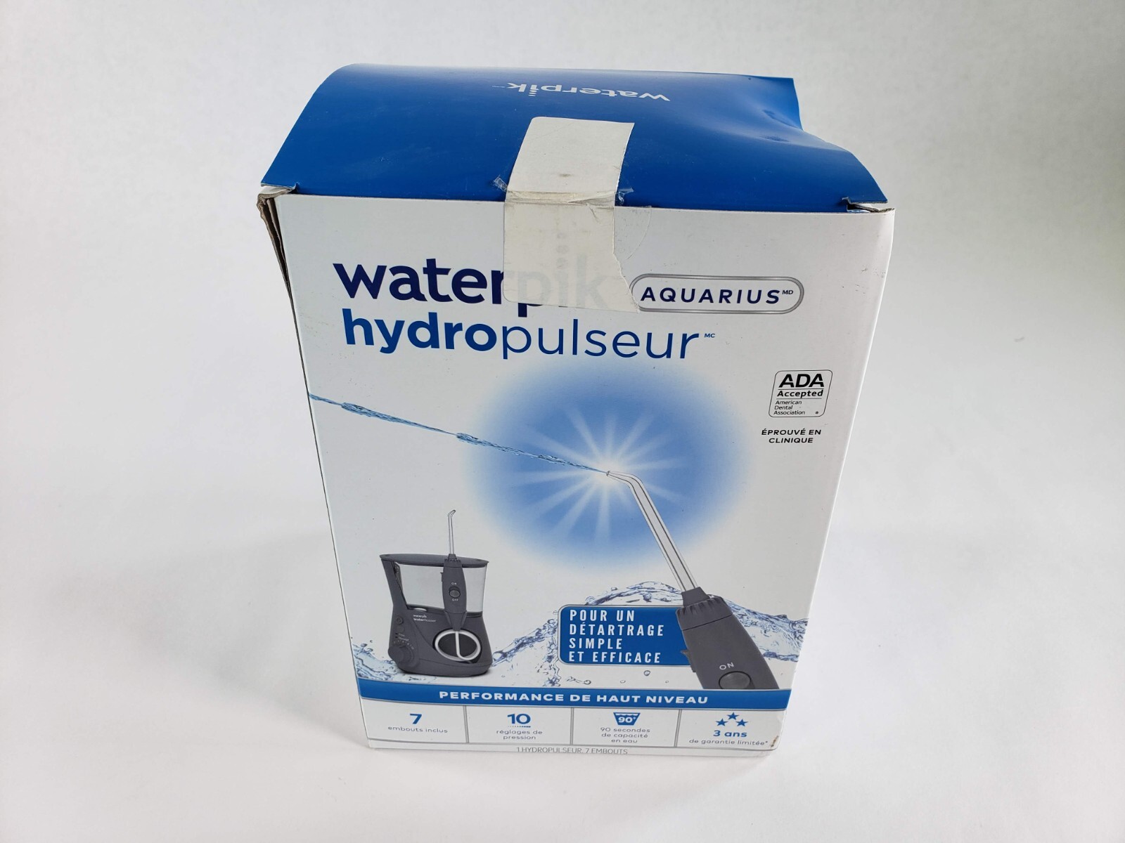 Waterpik Aquarius Water Flosser With 10 Settings, 7 Tips, Gray WP-667