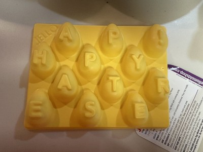 Jell-O Jello Jigglers Happy Easter Gelatin Mold Yellow Eggs ~ RARE