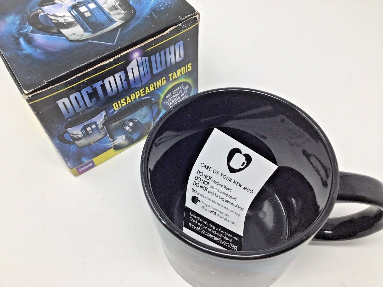 Doctor Who~Dr.~Mug~Disappearing Tardis~NIB~Heat Changing~Coffee~Ceramic~Boxed~