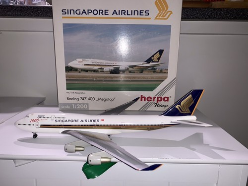 Herpa Wings 1/200 Singapore Airlines 100th Boeing 747-400