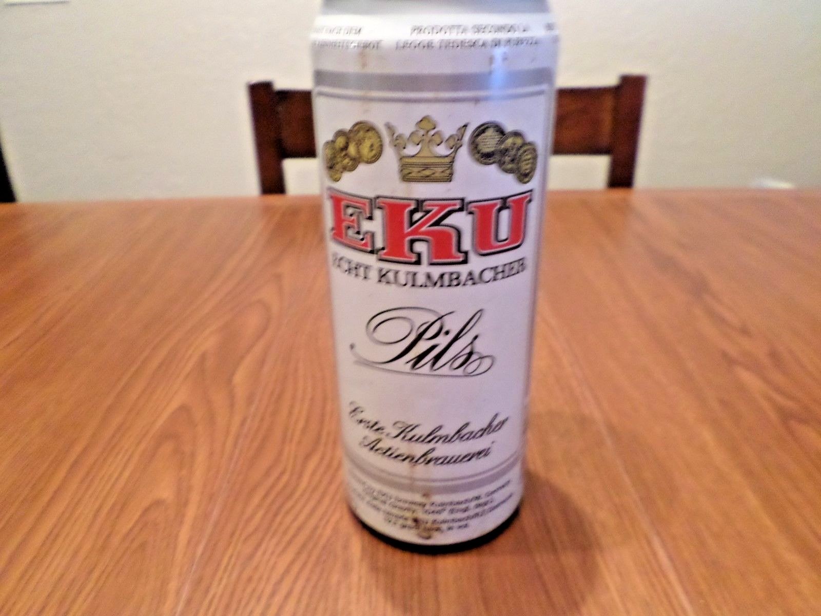 EKU Echt Kulmbacher Pils W. Germany 50 cl Steel Beer Can
