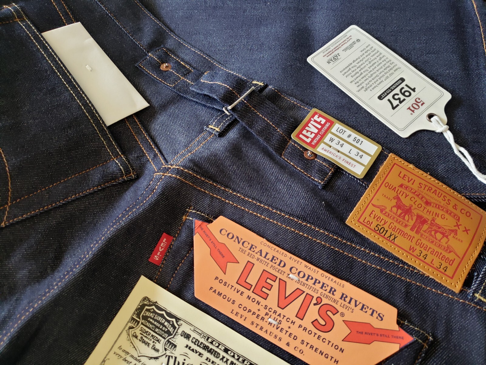 LEVI'S 1937 LVC 501 xx Vintage Clothing Japanese Men's Jeans