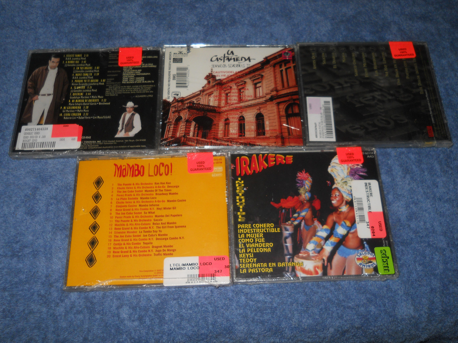 5 CD Latin Lot Mambo Loco Irakere Indestructible Maria Fatal Pasiones Torturas