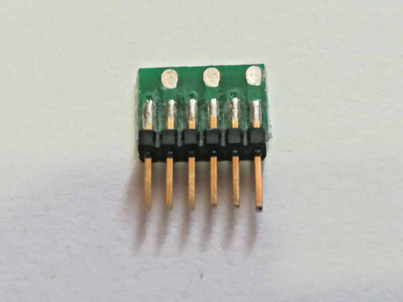 Dcc 6-Wire To Nem 651 6-Pin Adaptor Pcb. New Uk Stock / Seller