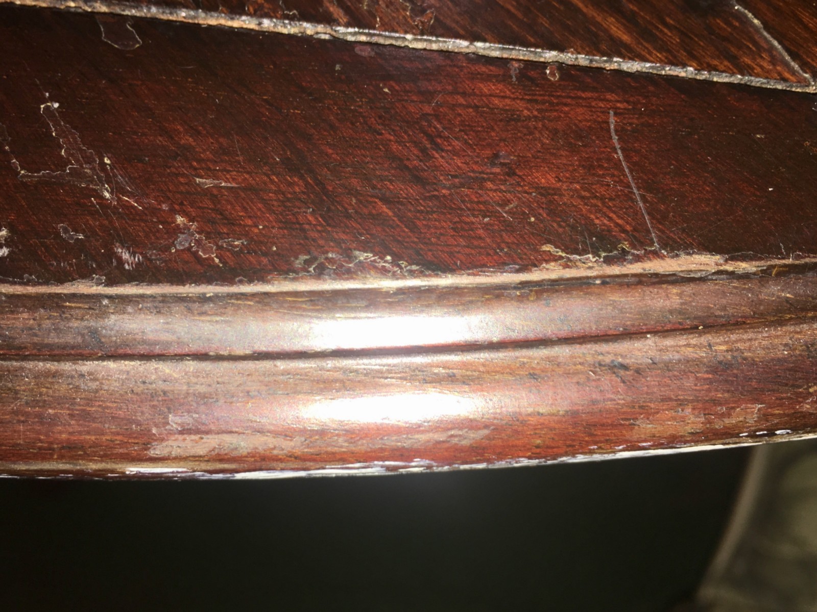 Antique Solid Mahogany Dining Table Hand Carved Details Queen Ann Style 7'x4'