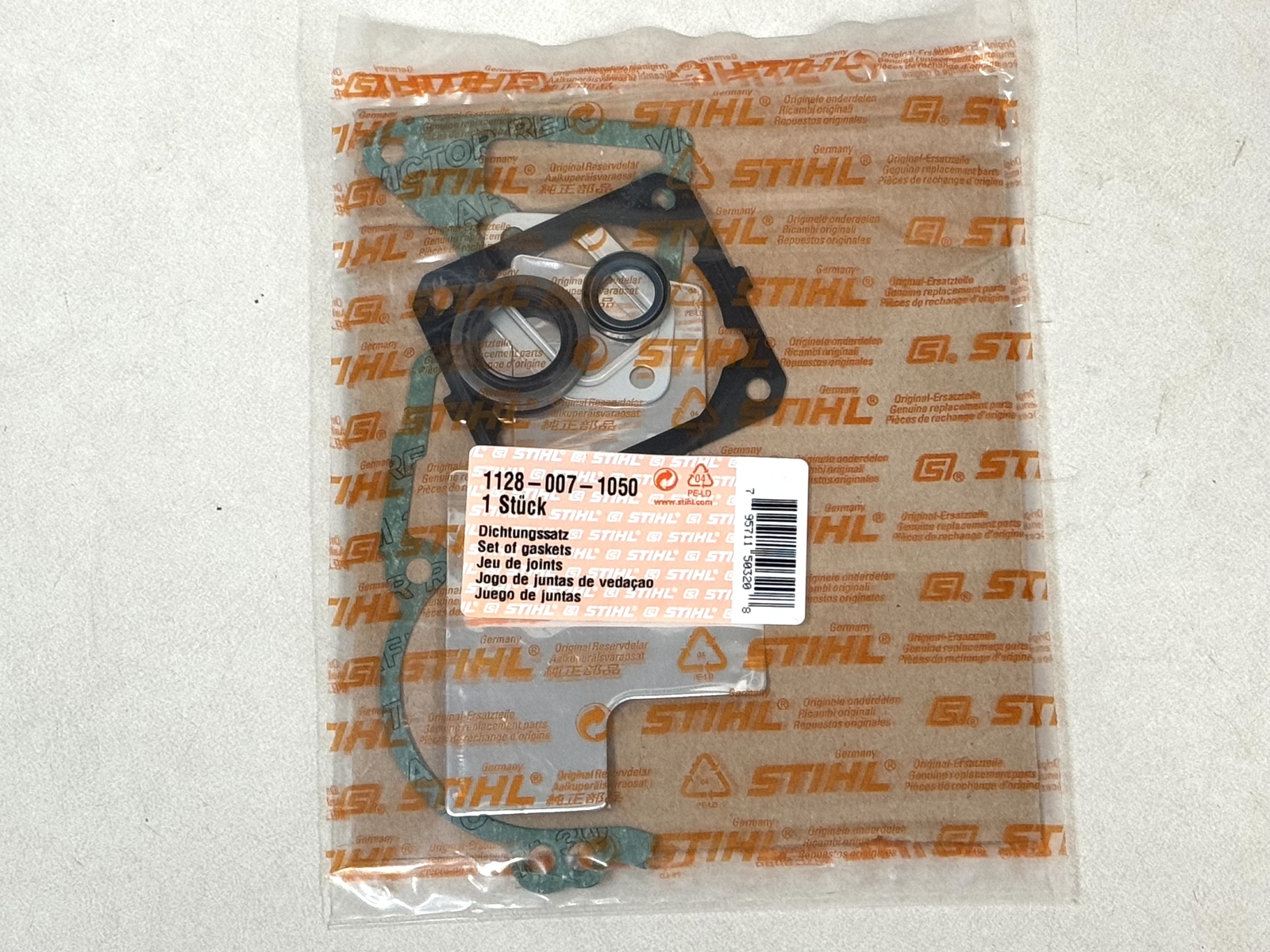 STIHL OEM GASKET WITH SEALS SET 1128 007 1050 FOR 044 R MS440 MS 440 11280071050 - Picture 2 of 2