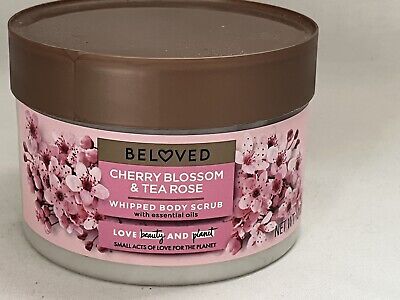 Beloved Cherry Blossom & Tea Rose Whipped Body SCRUB 10 Oz Authentic New