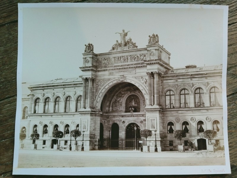 Achille Quinet-Paris-Palais De L'Industrie.-Photo-Tirage Albumine-(24,6x19cm)-
