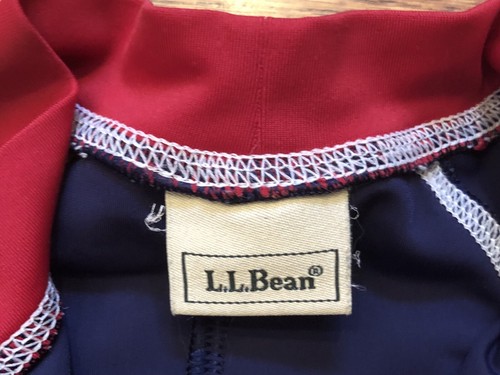 Vtg LL Bean Swim Wet Suit Rashguard Toddler Boys 3T Navy Blue Red Surf
