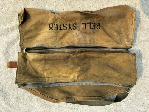Vintage Bell System Tool Zippered Pouch Waist Bag Bell
