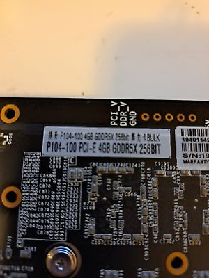Galax Nvidia P104-100 8GB Mining GPU (GTX 1080 Hashrate Galax Nvidia P104-100 8GB Mining GPU (GTX 1080 Hashrate