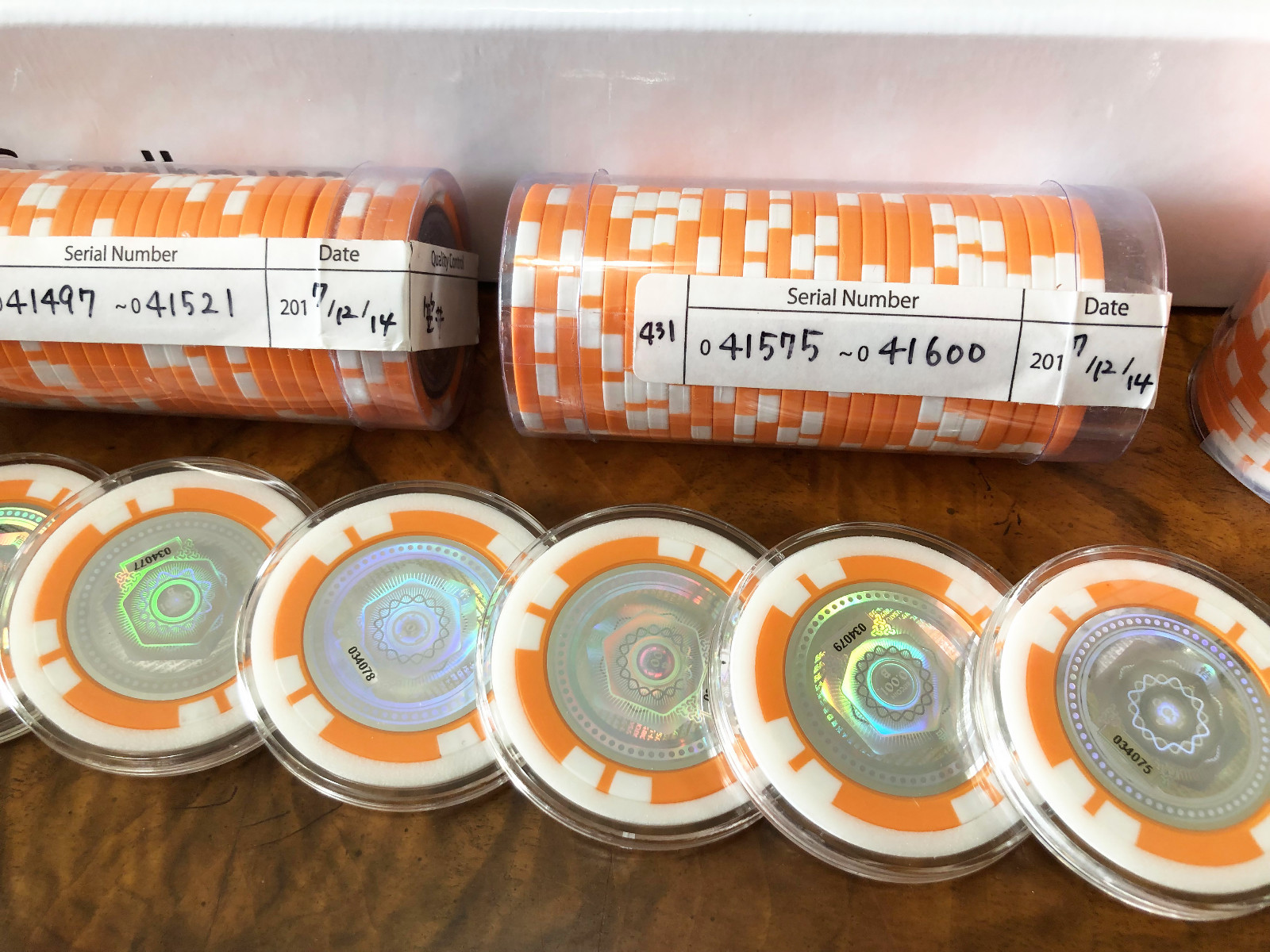 RARE 1st Edition PRE-Fork Satori Roll 25 BTC Bitcoin Chips Coins + Storage Box