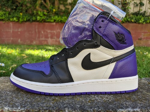 DS NIKE AIR JORDAN I 1 RETRO OG HIGH COURT PURPLE sz 4Y GS DS NIKE AIR JORDAN I 1 RETRO OG HIGH COURT PURPLE sz 4Y GS