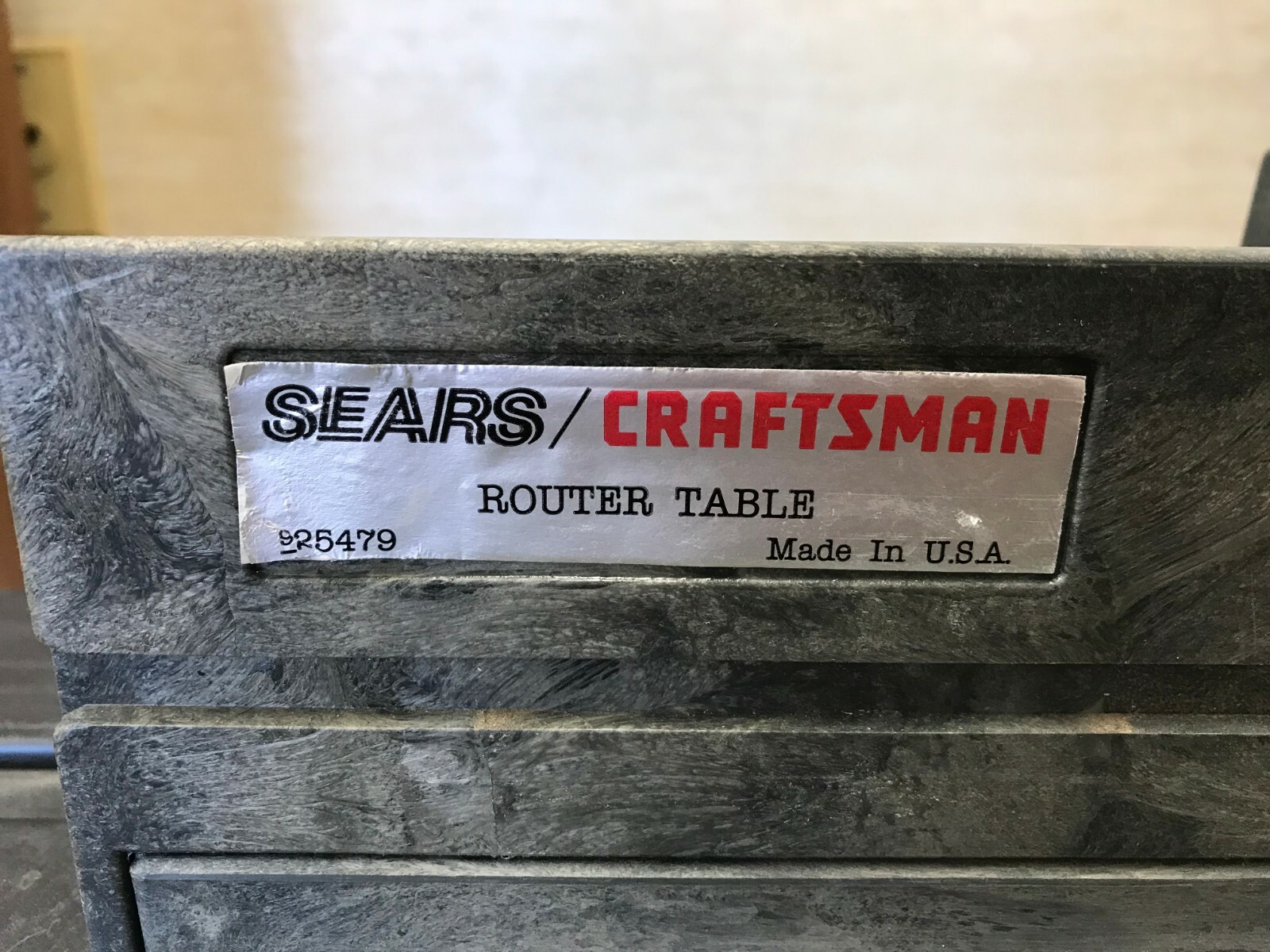 Rare Vintage Sears Craftsman Router Table No. 25479