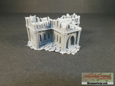 Gothic Epic Ruined Building 6 - Tabletop Wargame Terrain Battletech 