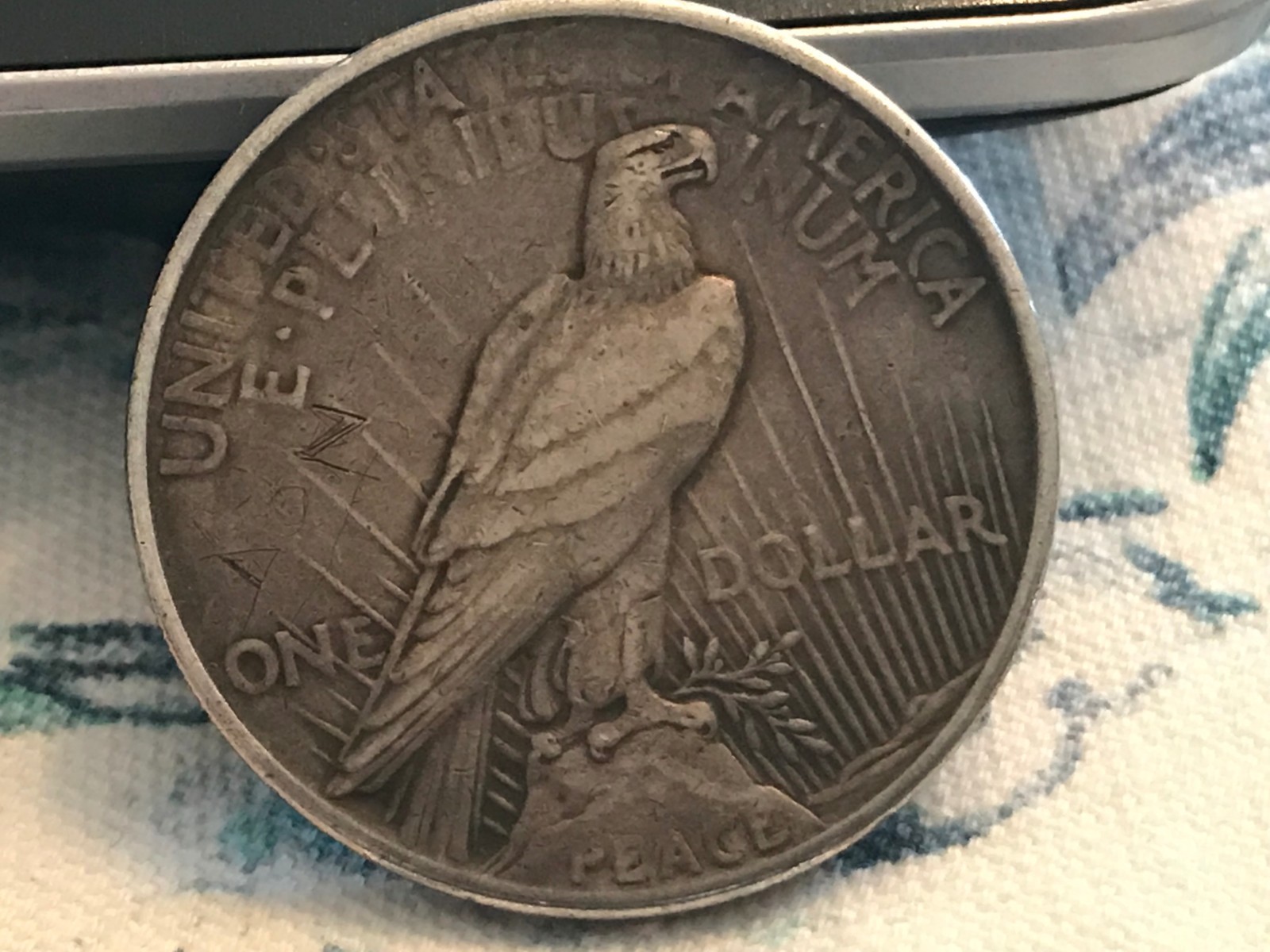1921 Peace Silver dollar high relief toned