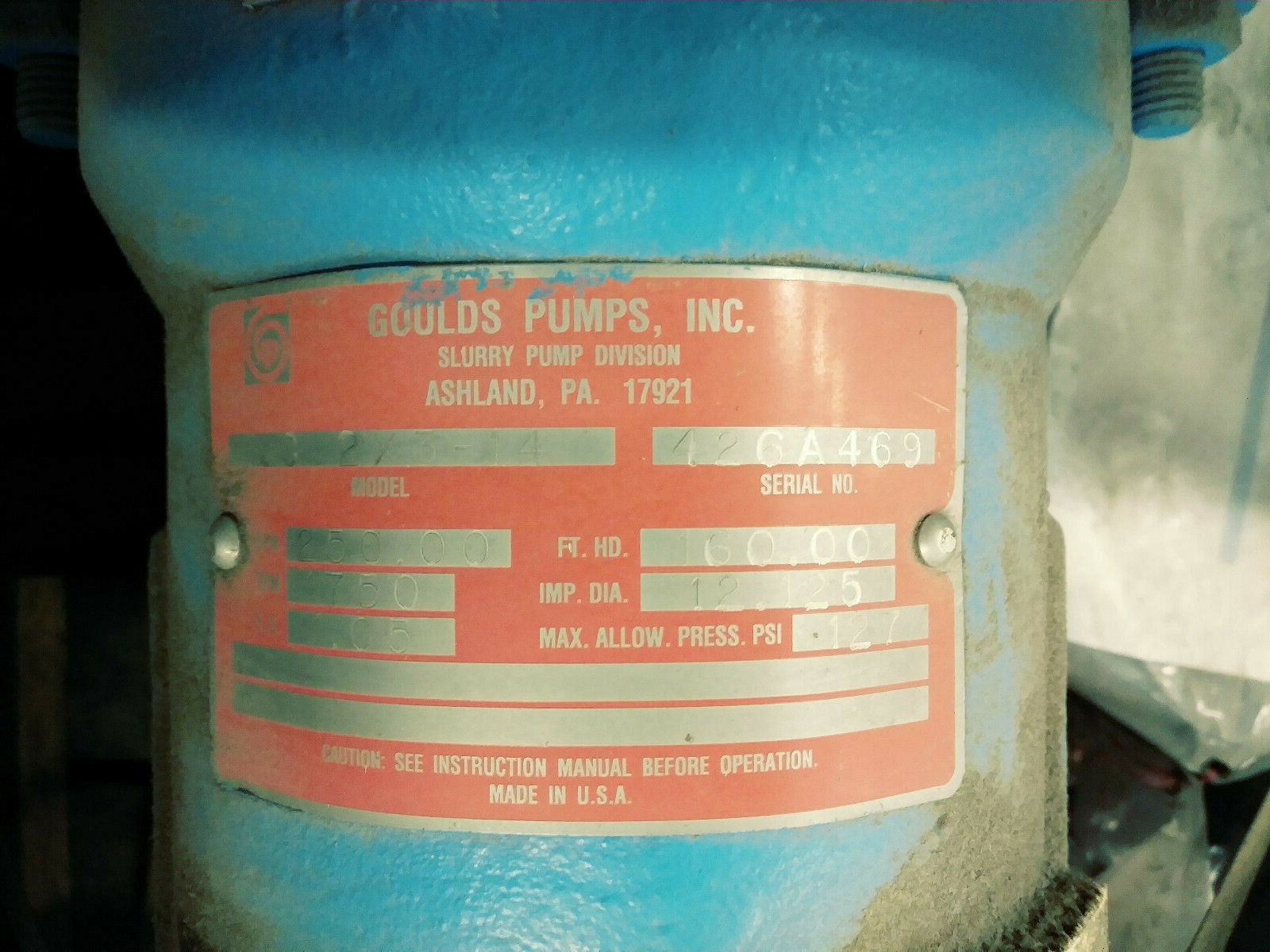 Gould Pump Model # JC  2 X 3 - 14
