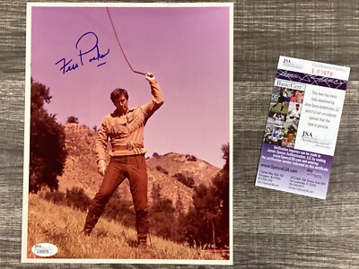 (SSG) Rare FESS PARKER Signed 8X10 ''Daniel Boone'' Photo ''Old Yeller'' - JSA COA