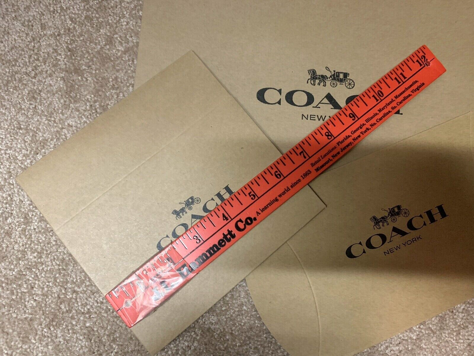 🎁BN Coach Brown Paper Shopping Bags~Gift Bags~Gift Boxes~Sticker Pick Size 🎁