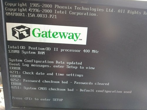 Vintage Gateway Intel Pentium II 400mhz Desktip Computer LPmini-tower TBR 400